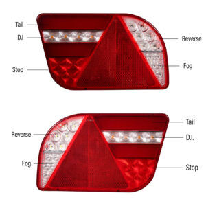 Lucidity 26039 LED Rear Trailer Light Pair | 12V/24V | Heavy-Duty | Genuine OEM
