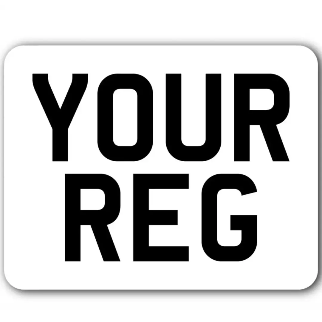 Caravan Trailer Number Plate