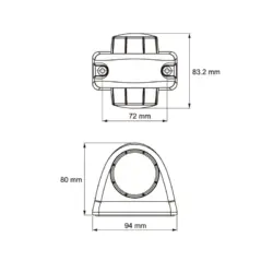 Lucidity 23555 LED marker light dimensions commercial trailer side panel