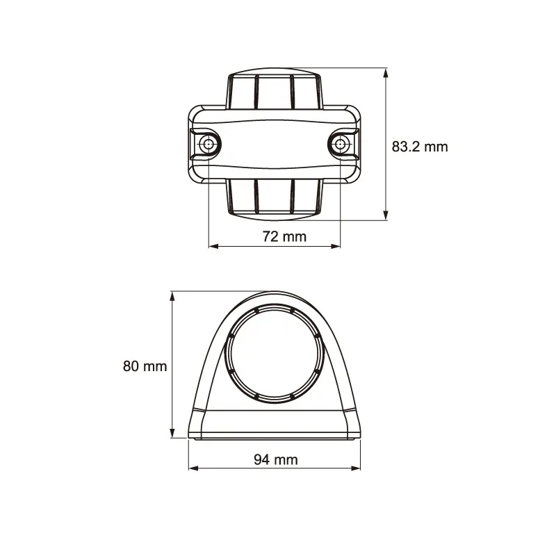 Lucidity 23555 LED marker light dimensions commercial trailer side panel