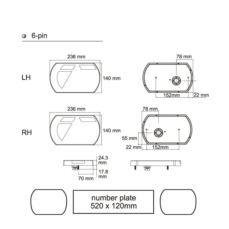Lucidity 26060 LED Rear Combination Lamp