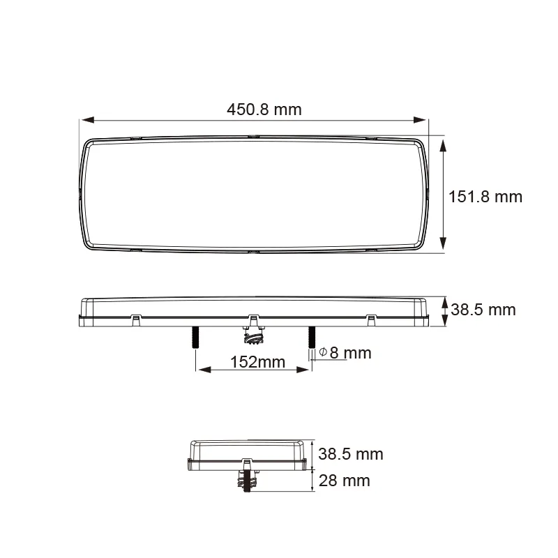 Lucidity 26071 LED Rear Truck Trailer Light