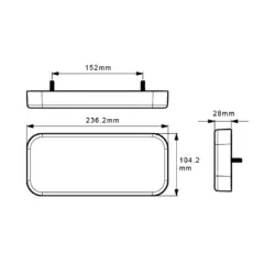 Lucidity 26089 LED Rear Combination Lamp Dimensions